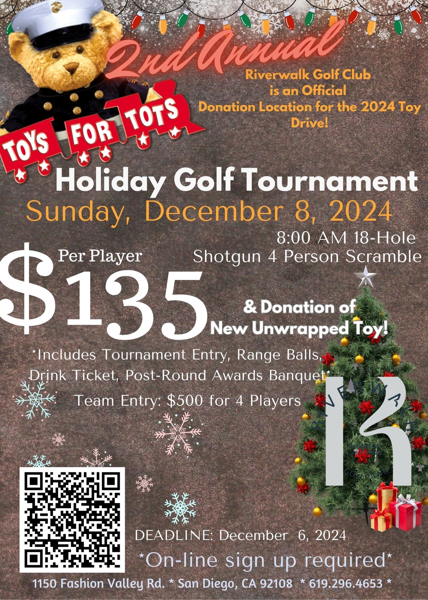 Toys for Tots Tournament December RIverwalk 1